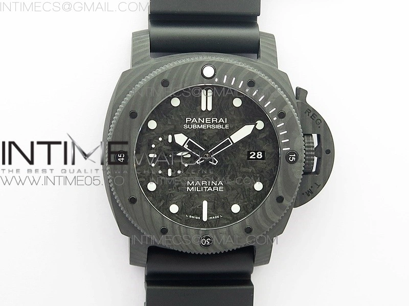 PAM979 Carbotech VSF 1:1 Best Edition Carbon Dial on Rubber Strap P.9010 Clone